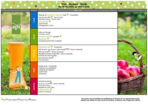 Menu : 26/01 - 30/01