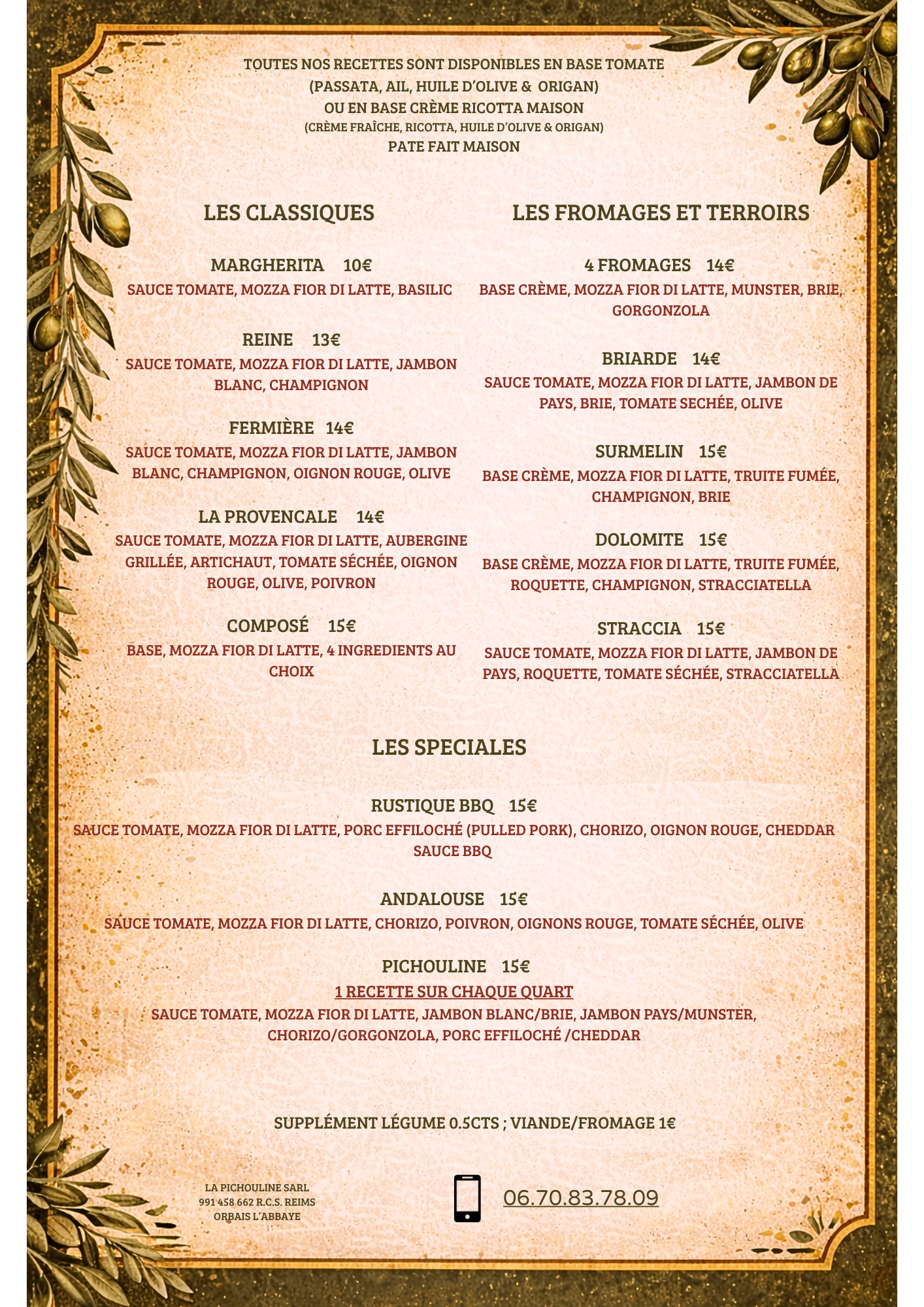 La Pichouline : pizza du jeudi début le 12 mars