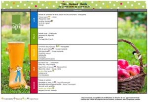 Menu : 23/03 - 27/03