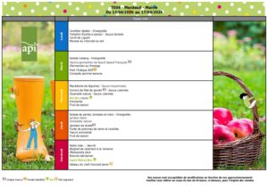 Menu : 13/04 - 17/04