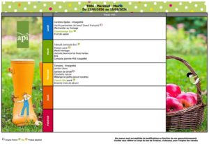 Menu : 11/05 - 15/05