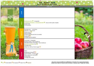 Menu : 25/05 - 25/09