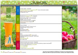 Menu : 22/06 - 26/06