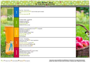 Menu : 01/09 - 04/09
