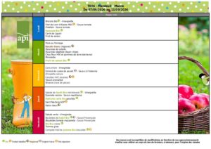 Menu : 07/09 - 11/09